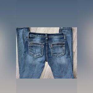 Miss Me Women’s Denim Jeans Signature Skinny Size 25 Zipper Accent EUC